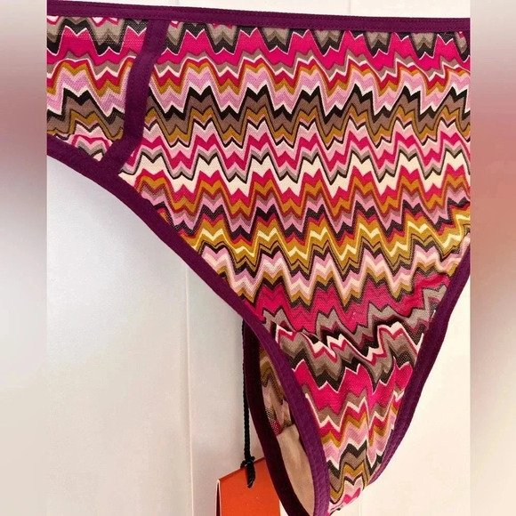 MISSONI for TARGET Mesh THONG  
Iconic ZIGZAG Multicolor SHEER ( XL) Sexy - Picture 4 of 6